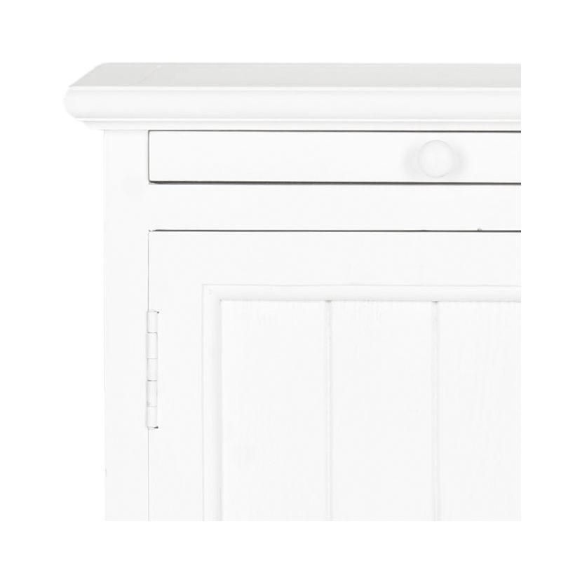 Jezabel 1 Cabinet End Table with Pull Out Tray - White - Safavieh., 4 of 5