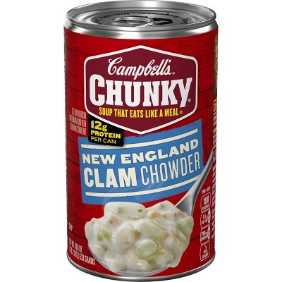Campbell's Chunky New England Clam Chowder Soup - 18.8oz