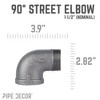 1 1/2 in. Black 90 Degree Street Elbow - 2 of 4