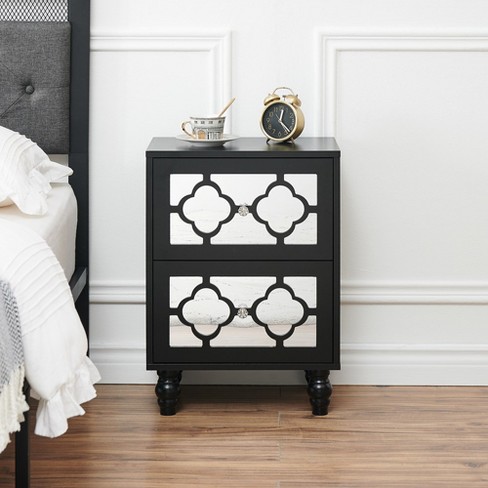 Mirrored best sale nightstand target