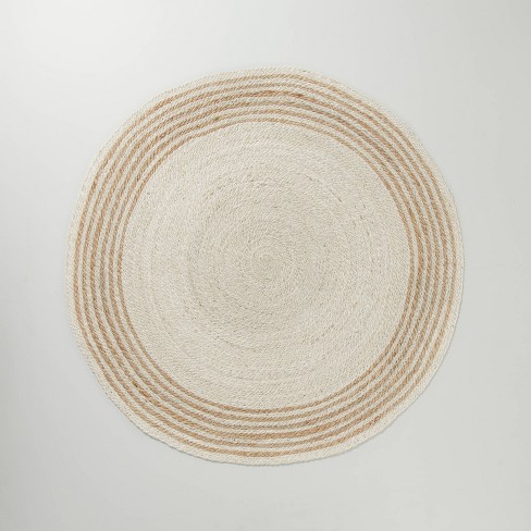 Hand Braided Round Jute Cotton Braided Rug Area Rug Custom Size