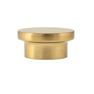 Brushed Satin Brass Round Cabinet Knob Multipack