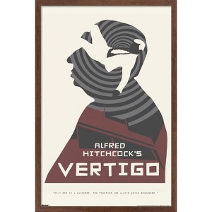 Trends International Alfred Hitchcock - Vertigo (1958) Silhouette Framed Wall Poster Prints - 1 of 4