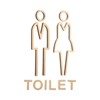 Unique Bargains Acrylic Self-Adhesive Waterproof Decor Bathroom Sign 1 Pair - 3 of 4
