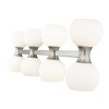 Artemis 8-Light Vanity Light - Mid-Century Modern Steel Fixture with Opal Glass Globes - 4 of 4