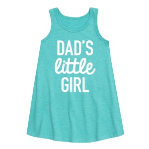 Girls' - Instant Message - Dad Set Little Girl Graphic Sleeveless Aline Dress - 1 of 4