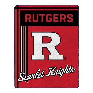 Sweet Home Collection NCAA Rutgers Scarlet Knights 46" x 60" Raschel Throw Blanket - 1 of 4