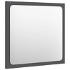 vidaXL Bathroom Mirror Gray 15.7"x0.6"x14.6" Engineered Wood - 3 of 4