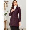 INSPIRE CHIC Women's Notched Lapel Single Breasted Outwear Fall coat - 2 of 4