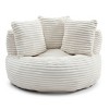 Corduroy Bean Bag Chair with High Back,Oversized Bean Bag Sofa for Adults and Kids,Stuffed Bean Bag Chair for Living Room or Bedroom-Coolbibila - 3 of 4