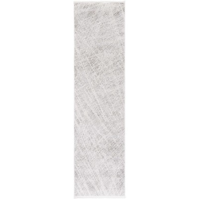 Mila MIL236 Power Loomed Indoor Runner Rug - Grey/Ivory - 2'2"x8'- Safavieh