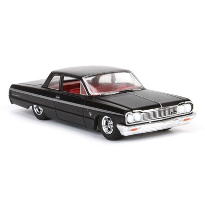 1/64 Scale Black and Red Diecast 1964 Chevrolet Biscayne Model Car