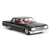 1/64 1964 Chevrolet Biscayne, Black w/ Red Interior California Lowriders 63050-D - 2 of 4
