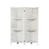 Room partition with 4 panels, white room partition with frame, wall room partition and foldable privacy screen(white) - image 2 of 4