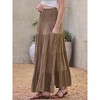 INSPIRE CHIC Women's Summer 2026 Elastic High Waist Swing A Line Maxi Skirts - 4 of 4