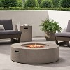 GDFStudio Hearth Outdoor 50,000 BTU Lightweight Concrete Circular Fire Pit Table with Tank Holder - 2 of 4