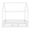 Kumasinova House Shaped Twin/Full Size Bed Frame,Wood Twin/Full Bed Frame with Fence&Door,Rustic Wash Design Twin/Full Bed Frames for Kids - 3 of 4