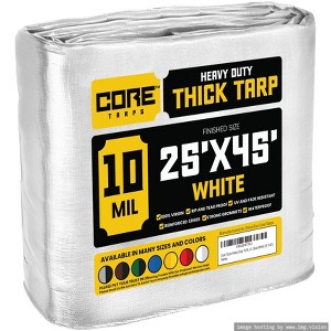 Core Tarps Heavy Duty 10 Mil Tarp Cover, UV Resistant, Rip Proof for Roof, Camping, Patio, Pool, Boat - 1 of 4