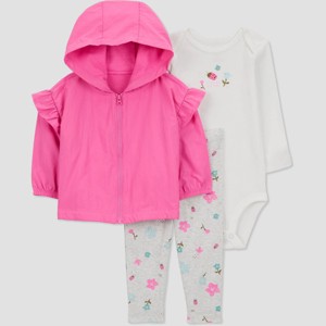 Carter's Just One You®️ Baby Girls' Floral Top & Bottom Set - Pink - 1 of 3