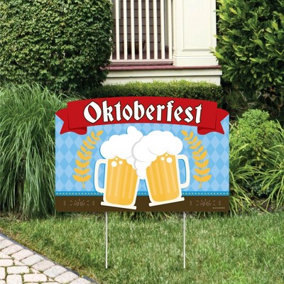 Big Dot of Happiness Oktoberfest - Beer Festival Yard Sign Lawn Decorations - Party Yardy Sign