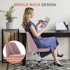 Grungis Office Chair with  with Wheels,Modern Fabric Armless Desk Chair for Adult,Student - 2 of 4