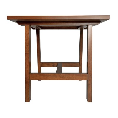 Walnut Solid Wood Farmhouse Trestle End Table