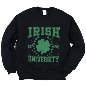 Simply Sage Market Women's Graphic Sweatshirt  Irish University Clover - 1 of 4