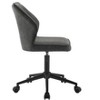 TiramisuBest Vintage Gray Faux Leather Office Chair, Armless, High Back, Swivel, Adjustable, 5 - Star Base with Casters - 3 of 4