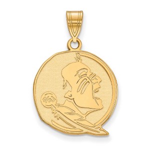 Black Bow Jewelry 10k Yellow Gold Florida State Seminoles NCAA Large Pendant - 1 of 3