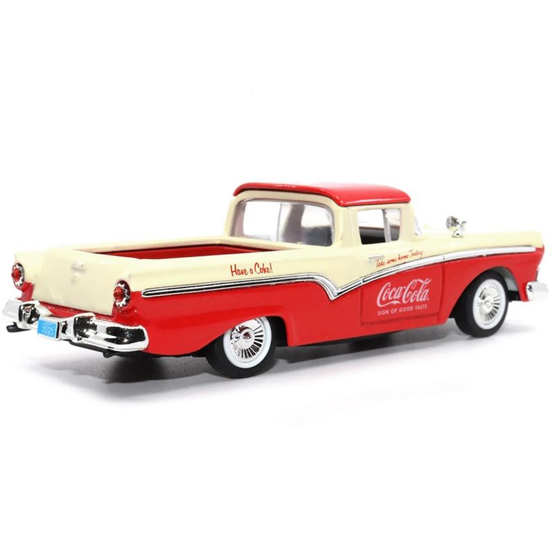 1957 Ford Ranchero "Coca-Cola" Red and Cream 1/43 Diecast Model Car by Motor City Classics, 2 of 7