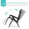 Best Choice Products Folding Zero Gravity Recliner Patio Lounge Chair w/ Canopy Shade, Headrest, Tray - 3 of 4