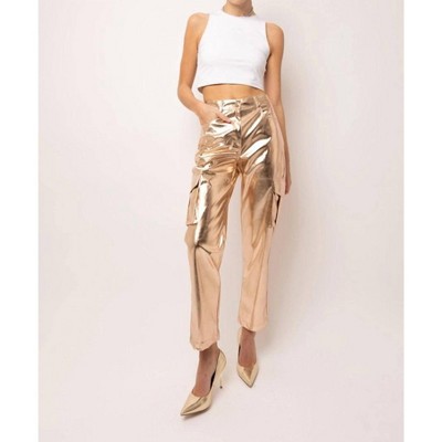 Women's Lupe Utility Metallic Pants - AMYLYNN