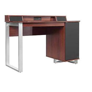 Bell'O 48" W x 33.75" H x 23.5" D Desk with Speakers & Charging Station - Cherry