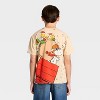 Boys' Snoopy and Woodstock Holiday Front and Back Short Sleeve Oversized Graphic T-Shirt - Brown - 3 of 4