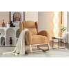 NicBex Teddy Upholstered Accent Chair,Modern Rocking Chairs with Wooden Frame and Packet,Arm chair for Bedroom,Reading Room,Khaki - 4 of 4