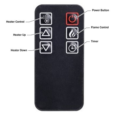 White Electric Fireplace with Mantel and Remote Control