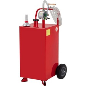 Acekool Gallon Wheeled Fuel Tank with Hand Pump - 10ft Hose for Gas, Diesel - Safe Refueling for Cars, Mowers, Boats - 1 of 4