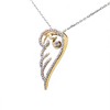 Haus of Brilliance 10K Yellow Gold over Silver 1/4 Cttw Diamond Angel Wing Pendant Necklace - 2 of 4
