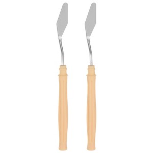 Unique Bargains Stainless Steel Plastic Handle Flexible Polished Palette Knife 2 Pcs - 1 of 4