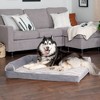 FurHaven Wave Fur & Velvet Deluxe Chaise Lounge Orthopedic Sofa-Style Dog Bed - 3 of 3