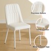 NicBex 5 PCS/7 PCS Cream-Style Piece White MDF Dining Table Set with 4/6 Armless Chairs for Kitchen/Apartment,White - 4 of 4