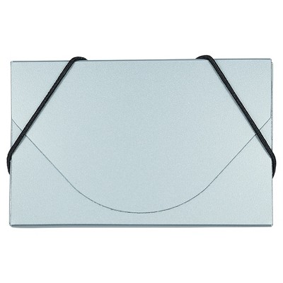 JAM Paper Plastic Business Card Holder Case Silver Metallic Sold Individually 365658