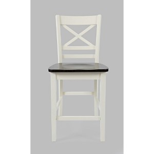 Jofran, Asbury Park Solid Acacia Farmhouse X Back Stool (Set of 2) - 1 of 4