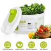 NewHome"3L Salad Spinner Fruit & Vegetable Washer – Hand Cranking Lettuce Drainer with Lid for Kitchen"white - 4 of 4