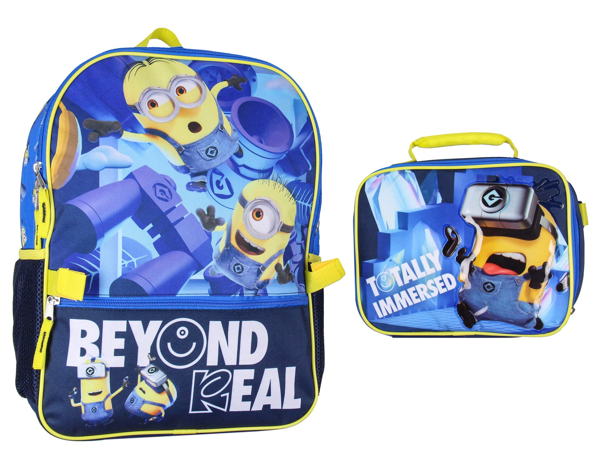 Despicable Me Minions School Travel Backpack And Lunch Box For Kids 2-Piece Set 16" Multicoloured