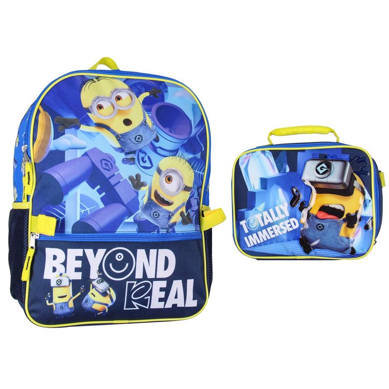 Despicable Me Minions School Travel Backpack And Lunch Box For Kids 2-Piece Set Multicoloured, 1 of 8