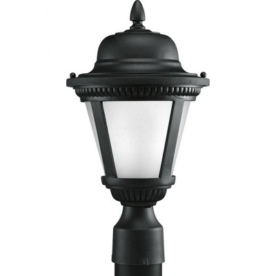 Progress Lighting Westport 1-Light Outdoor Post Lantern, Antique Bronze, Seeded Glass Shade