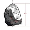 Maggift Patio Accent Chairs Outdoor Garden Rattan Egg Swing Chair Hanging Chair for Bedroom, Garden, Courtyard, Balcony, Gray, 40.5"*28.34"*22" - 3 of 4