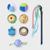 Hanukkah 8 Days of Toys Cat Wand Plush Toy Set - 8pcs - Boots & Barkley™ - 2 of 3