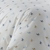 King Llamas Chambray Duvet Cover Set Blue - Poppy & Fritz: Cotton Percale, Reversible, OEKO-TEX Certified - image 3 of 4